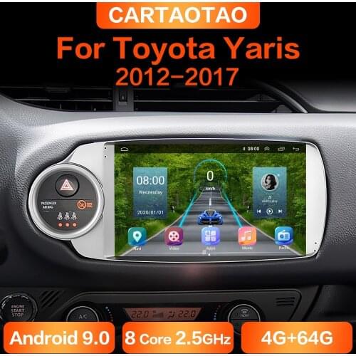 4G+64G DSP Android 9.0 Car Radio GPS RDS multimedia player For Toyota Yaris 2012 2013 2014-2017 2din Android car player NO DVD