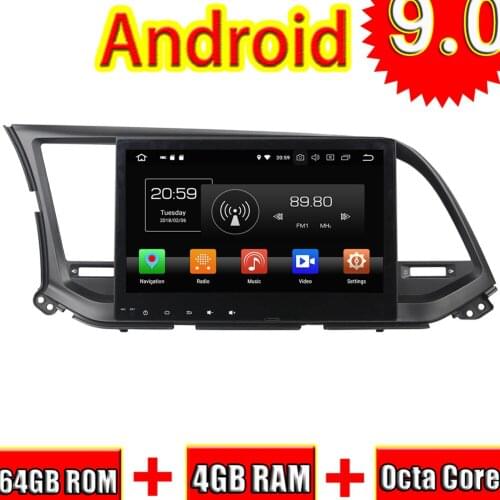 TOPNAVI Android 9.0 Car Media Center CD Player for HYUNDAI ELANTRA 2016 Radio GPS Navigation Audio Stereo NO DVD Radio Octa Core