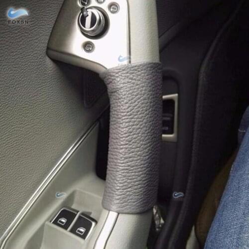 For Audi A6 C6 2005 2006 2007 2008 2009 2010 2011 Genuine Leather Interior Door Handle Cover Trim