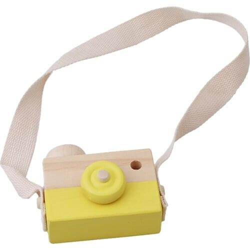 Mini Wooden Toy Camera Baby Kids Room Wall Hanging Decor Photography Props