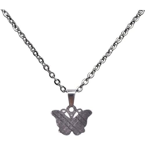 Juchao Stemming Kettingen Vlinder Hanger Ketting Temperatuurregeling Kleurverandering Ketting Rvs Ketting Sieraden Vrouwen