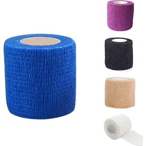 Cohesive Tape,Self-Adhesive Elastic Wrap Bandage Tape(5X450cm, Pack of 12)