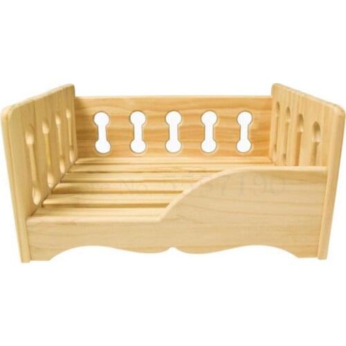 Dog bed solid wood small moisture-proof dog princess bed pet teddy crib kennel dog wooden bed princess cat bed supplies