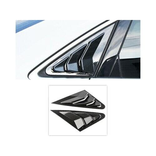 Carbon Fiber Look Rear Window Shutter Cover 2pcs for Audi A3 8V Sedan 2014-2019