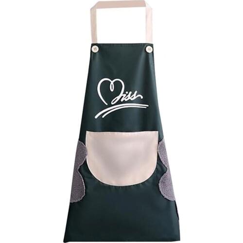Hand-wiping PVC Kitchen Apron Household Waiter Waterproof Waist Cooking Gown