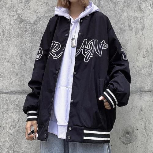 2021 New Hot Bomber Jacket Brand Clothing Women Single Breasted Spliced Spring Baseball Pure Fresh Stripe Coat Casual Female Top