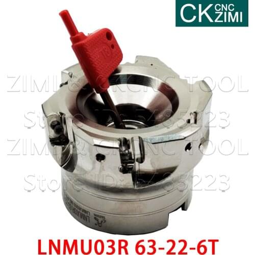 LNMU03R 63-22-6T Indexable face Milling Fast End Mill Holder face Mill Lathe Blade Cutter for LNMU0303ZER Carbide inserts tools