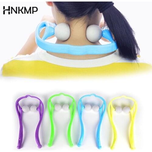 Neck Shoulder Pain Relief hand-held remote control Back Massager Comfortable Roller Ball Self-massage Mechanical Tool