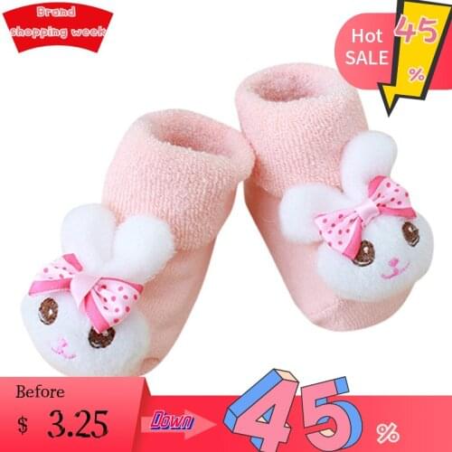 TELOTUNY baby socks for Cartoon Newborn Kids Baby Girls Boys Anti-Slip Warm Socks Slipper Shoes Boots winter Baby Socks L30803
