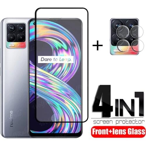 Full Cover Glass For OPPO Realme 8 Pro Glass For Realme 8 Pro Tempered Glass Full Glue Screen Protector For Realme 8 Lens Glass