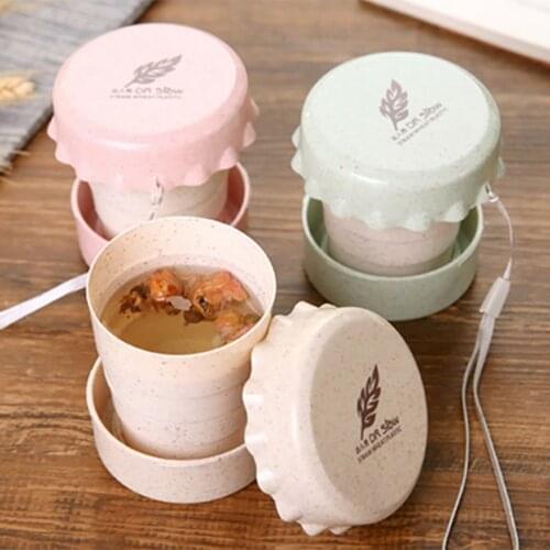 Portable Outdoor Folding Cup With Dustproof Cover Outdoor Coffee Cups Travel Drink Water