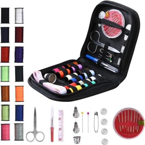 Portable Household Sewing Kit Box DIY Embroidery Handwork Tool Needles Thread Scissor Set Home Supplies Travel Accessories