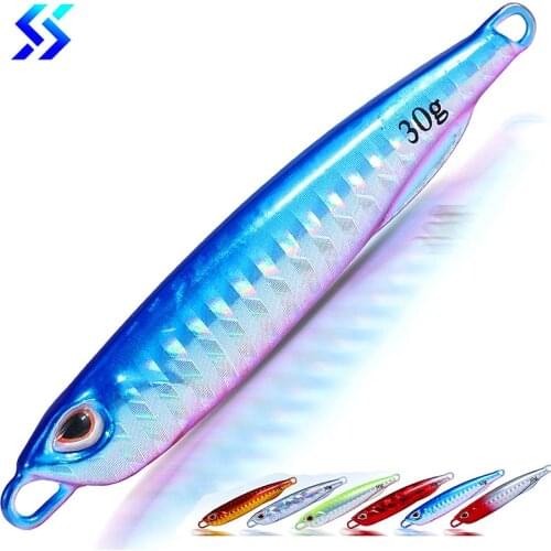Sougayilang 10g 15g 20g 30g 40g Jigging Lure Metal Fish Bait Saltwater Fishing Lures Casting Jig Sea Fishing Boat Fishing Tackle