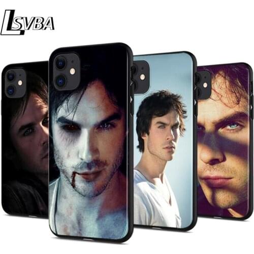 The Vampire Diaries Ian Somerhalder Anti-fall Silicone Phone Case For iPhone 2020 11 Pro XS Max XR X 8 7 6 6S Plus 5 Black Cover