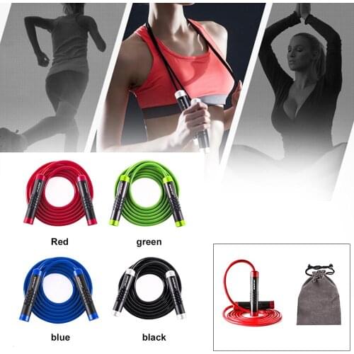 Extra Weight Skipping Rope Tangle-Free, 9.8ft Adjustable Length Jump Rope for Speed Training Fitness Gym