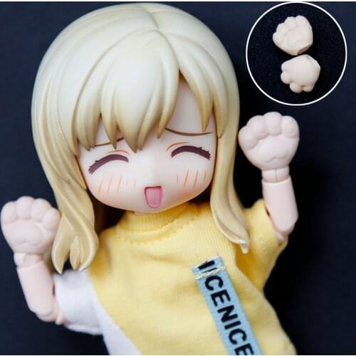 Ob11 body replacement hand cute bear palm white muscle 1/12bjd doll accessories hand