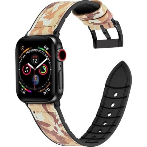 Sports Camo TPU Strap For Apple Watch Band 40/44mm Series 5 4 3 2 1 Floral Printed Bracelet for iWatch Band 38/42mm Accessories