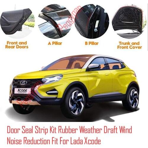 Door Seal Strip Kit Self Adhesive Window Engine Cover Soundproof Rubber Weather Draft Wind Noise Reduction Fit For Lada Xcode