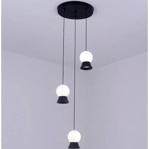 Modern glass ball modern led chandelier kitchen chandeliers ventilador de techo avizeler living room decoration