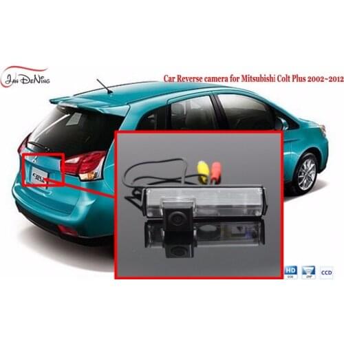 JanDeNing WaterProofHD CCD Car RearView Parking/Backup Reverse Camera/License Plate Light OEM For Mitsubishi Colt Plus 2002-2012