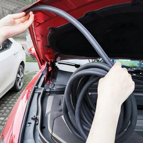 Big D Type Sealing Strip 5M Car Door Seal Auto Strip Waterproof Trim Sound Insulation Weatherstrip Rubber Seal Strips Sticker