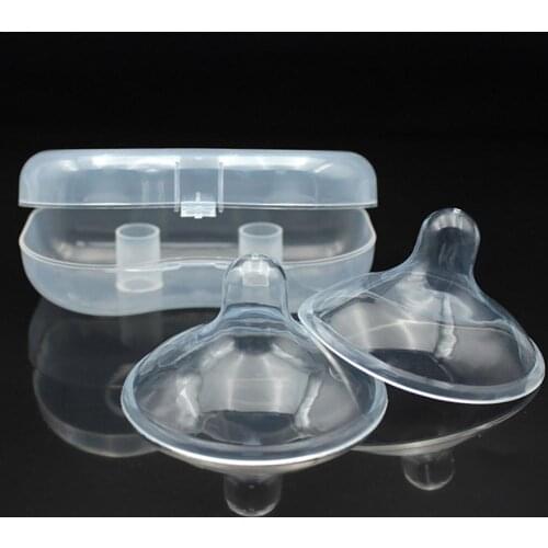 2pcs Silicone Nipple Protectors Breast Milk Feeding Mothers Nipple Shields Protection Cover Breastfeeding Milk Extractor Nipple
