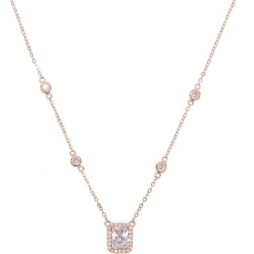 Europe Fashion Crystal Jewelry 925 real silver Austrian Crystal Bead Long Necklace Sweater Chain Necklaces & Pendants For Women