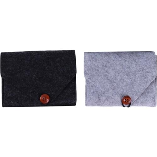 1Pcs Felt Power Storage Bag Keychain Earphone Travel Storage Bag Household Storage Bag