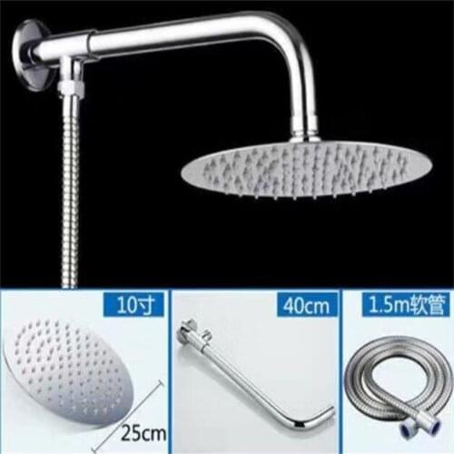 10 Inch Flexible Bathroom Shower Head Stainless Steel Rainfall Showerhead Ultra-Thin Round Shower Nozzle Free Shipping