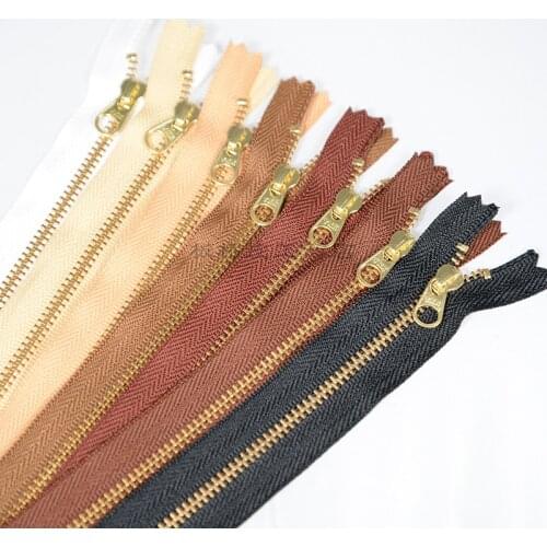 No. 3 / DFW / Japanese Genuine YKK / Closed Tail / No Lock / Gold Copper Zipper 20cm Long Cloth Clip Is Applicable 10/bag