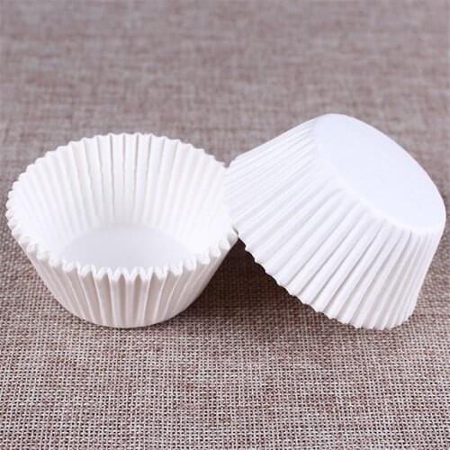 100pcs white cupcake paper cases cupcake paper cups for bakeware cake tools