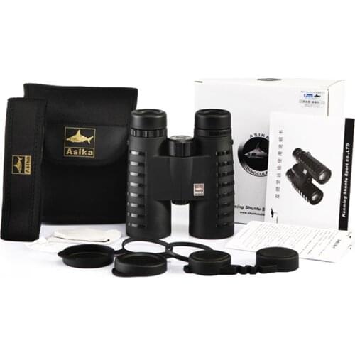 Asika 10x42 Camping Sights Binoculars With Neck Belt Bag Night Vision Telescope Bak4 Prism