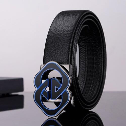 Colorful Belt for Men Automatic Buckle Genuine Leather Luxury Brand Design Smart Trouser Belt Male 2020 Fashion Business Leisure