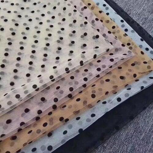 GLace 1Y/Lot 5colour soft dot patchwork printed fabric for dress wedding home decoration cloth accessories TX1463