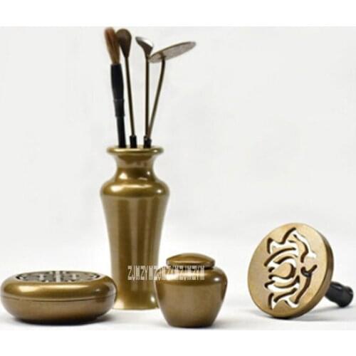 KH200136 New High Quality Incense Burner Set Copper Incense Tools Metal Crafts Temple Incense Holder Home Decoration Hot Selling