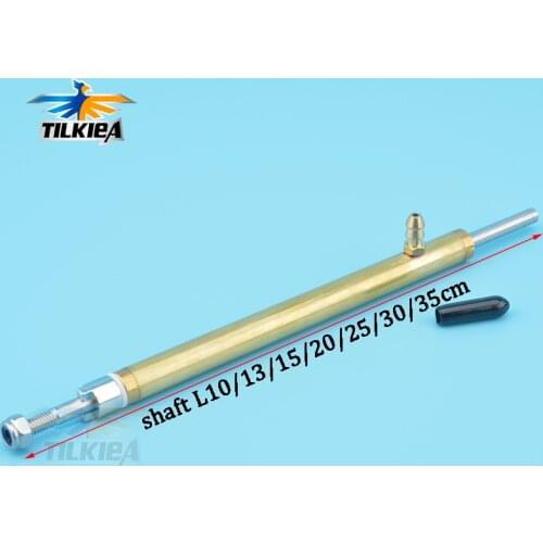 4mm Boat Shaft L10/13/15/20/25/30/35cm Drive Shaft Copper Shaft Sleeve With Grease Nozzle Gasket Nut For DIY Rc Boat