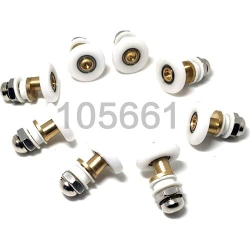 Set of 8 Single Shower Door Rollers / Runners / Wheels / Pulleys wheel 25mm Diameter Replacement Parts