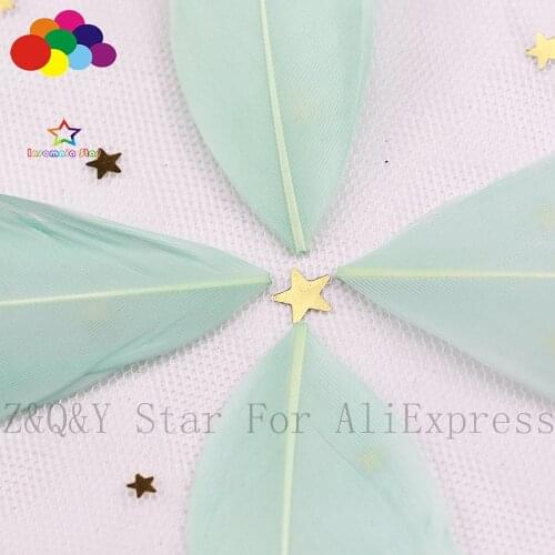 100PCS natural goose feather 5-9 cm dyed mint green DIY decoration crafts home decoration earrings jewelry clothing accessories