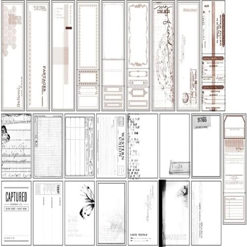 Nikier 24Pcs Vintage Note Cutes MeMO Stickers Decoration Diary Planner For DIY Scrapbooking Label Adhesive Stationary Supplies