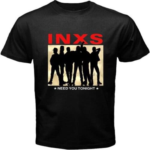 New INXS Need You Tonight Rock Band Legend Mens Black T-Shirt Size S to 3XL