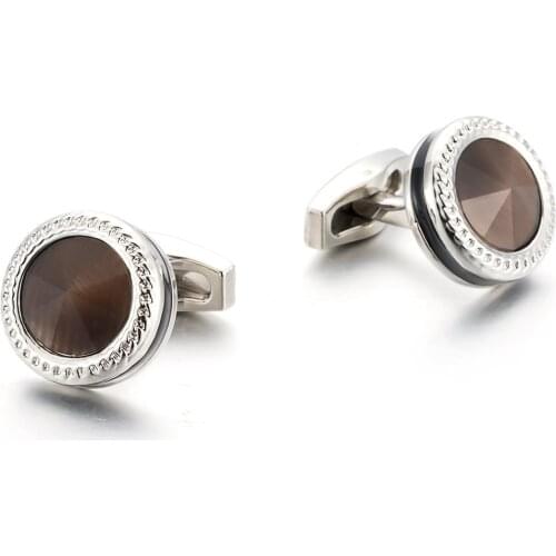 New High-end French Cufflinks Classic Mens Jewelry Gifts Semi-precious Stones Cuff Links Wedding Business Banquet Accessories