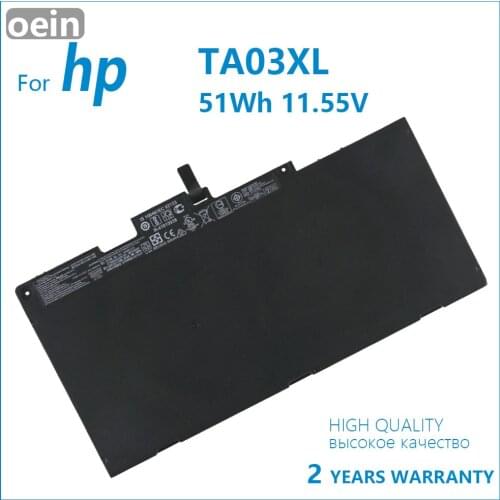 Oein Genuine TA03XL Laptop Battery For HP EliteBook 755 G4 840 G4 848 G4 850 Series HSTNN-IB7L HSTNN-LB7J 854047-421 11.55V 51WH