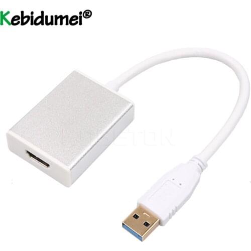 USB 3.0 to HDMI-compatible Converter Cable Display Graphic Adapter for HDTV HD 1080P Male to Female Support for PC HDTV HD