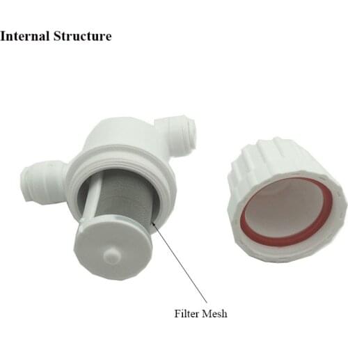 Plastic slip lock 1/4'' connector filter inline filter for purify water and misting system