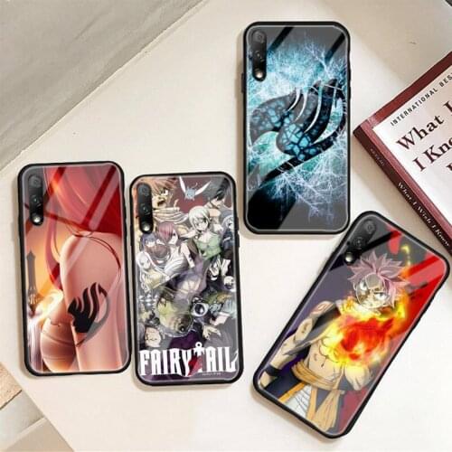 Fairy Tail Sign Anime Silicone Phone Case For Huawei P9 10 20pro 30lite Mate 9 10lite 20pro Honor 7A 8X 9 Tempered Glass
