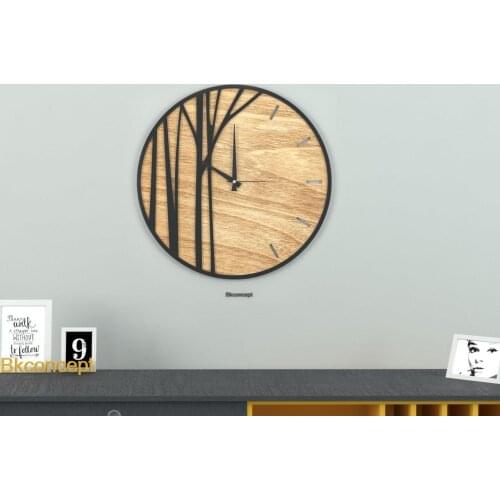 Decoration Living Room Wall Decor Home Living Room Decoration Rustic Wall Clock Light Oak Walnut