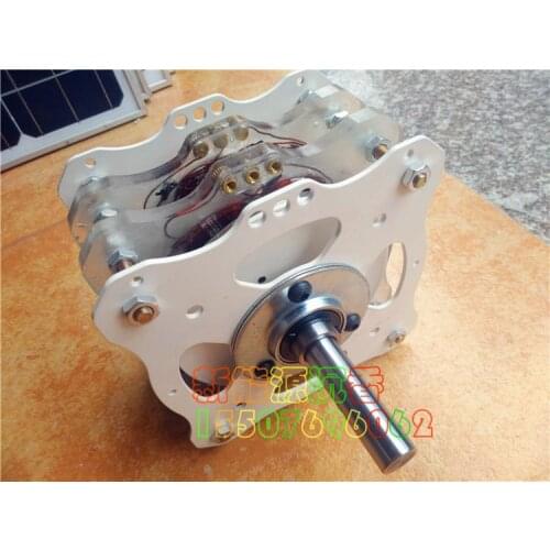 1000W 1000W High Power Disc Generator Coreless Generator Permanent Magnet DIY Low Speed Brushless Wind Energy Research