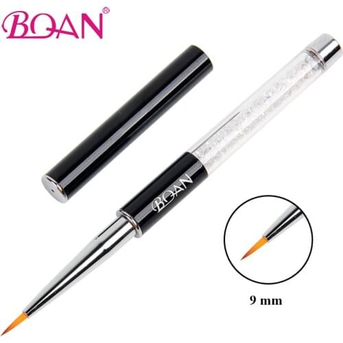 BQAN 1 PC Nail Art Flower Drawing Brush Pen Nail Painting Brush Tool 9 mm Nail Liner Brush French Lines Stripe Manicure Art Pen