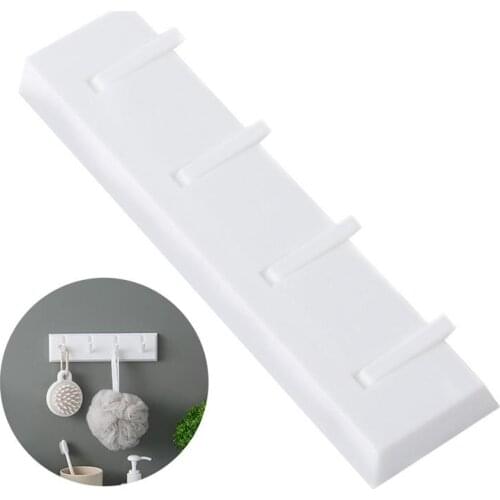 1pc Coat Rack Hook Creative Heavy Duty Wall Hanger Self-Adhesive Hook For Bathroom Sundries Storage Supplies For Home