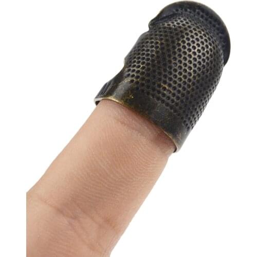 1Pc Vintage Gold Finger Protector Needle Thimble Antique Ring Handworking Metal Stitching Tools DIY Crafts Sewing Accessories